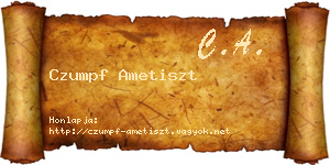 Czumpf Ametiszt névjegykártya